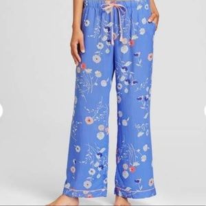 Gilligan & O’Malley Tencel Wise Leg Blue Floral Pajama Pants